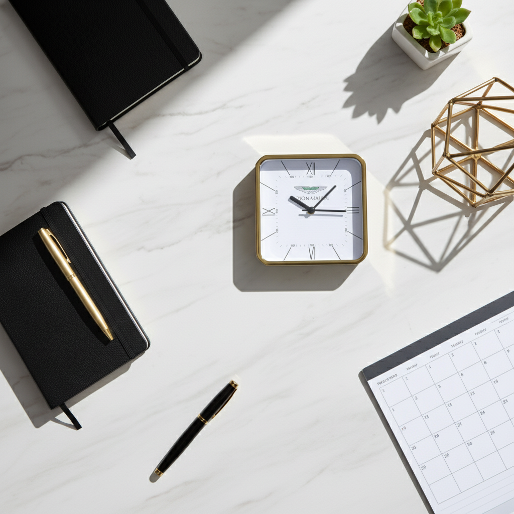 Brass pen holder with succulent