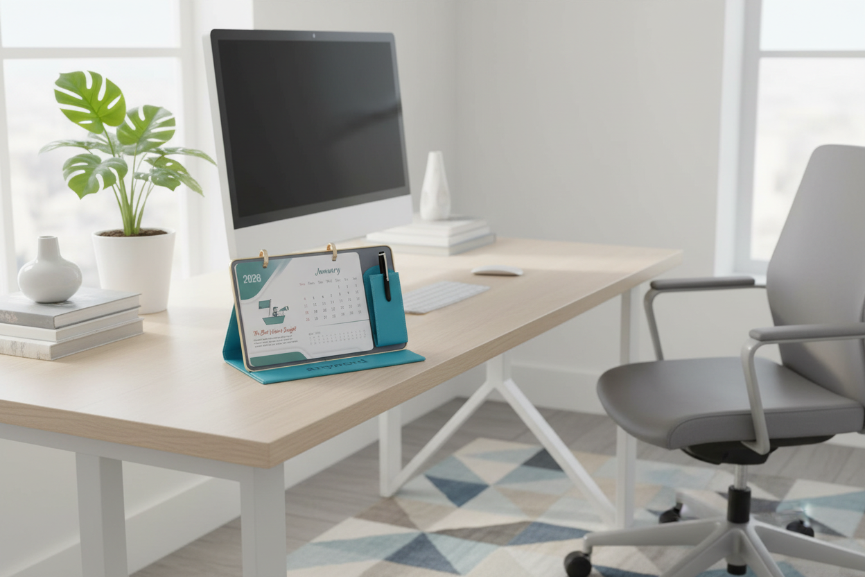 Contemporary home office setting