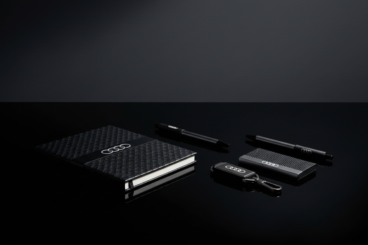 Dramatic black surface setting