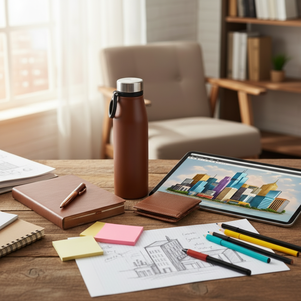 Front view of water bottle