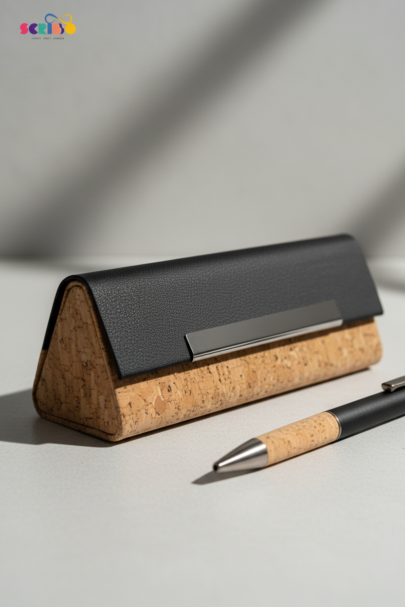 Spectacle case and pen detail